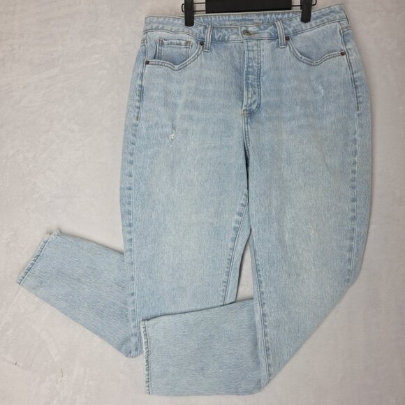 Old Navy Womens Jeans High Rise Og Straight Secret Smooth Pockets Size 16 Light - Picture 1 of 16